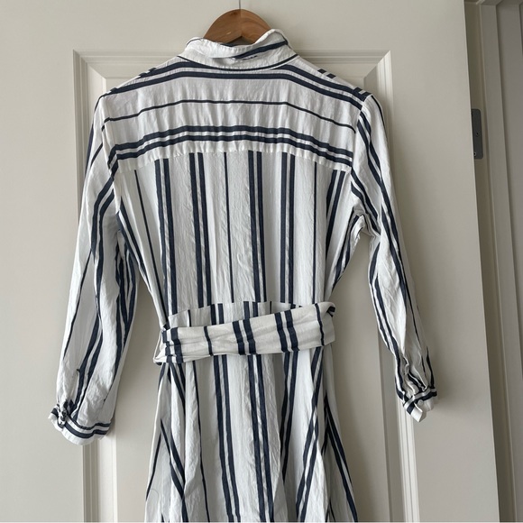 Zara long striped tunic in white and blue size L - Picture 10 of 16